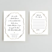 "Casual bows" - Bridal Shower Invitations in Snow by Alethea and Ruth - Matching Enclosure Card