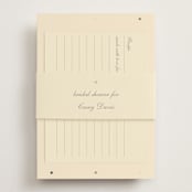"Pearls" - Bridal Shower Invitations in Cream by Baumbirdy - Assembled with Belly Band