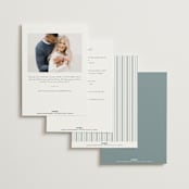"Ribbon Wreath" - Bridal Shower Invitations in Bluebell by Leah Bisch - Back of Card Options