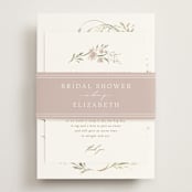 "Meadow" - Bridal Shower Invitations in Spring Mist by Erin L. Wilson - Assembled with Belly Band