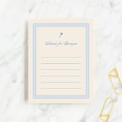"Classic Start" - Baby Shower Insert Cards in Powder Blue by Carolyn MacLaren - Front