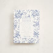 "Dreamy Toile" - Baby Shower Insert Cards in Blueberry by Teju Reval - Front