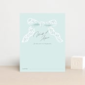 "Dainty" - Baby Shower Insert Cards in Tiffany Blue by Paper Raven Co. - Front