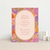 "Vintage Garden" - Baby Shower Insert Cards in Peach by Simona Camp - Front