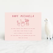 "atherina" - Baby Shower Insert Cards in Creme by chocomocacino - Front