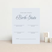 "Modernne" - Baby Shower Insert Cards in Powder by Carolyn MacLaren - Front