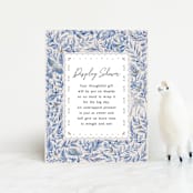 "Winter Cottage" - Baby Shower Insert Cards in Ocean by Elly - Front