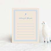 "Classic Start" - Baby Shower Insert Cards in Powder Blue by Carolyn MacLaren - Front