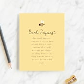 "Little Honey" - Baby Shower Insert Cards in Greige by Itsy Belle Studio - Front