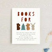 "Woodland Type" - Baby Shower Insert Cards in Birch by Erica Krystek - Front