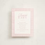 "Classic Gingham" - Baby Shower Insert Cards in Cotton Candy by Creo Study - Front