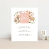 "Banner announcement" - Baby Shower Insert Cards in Petal by Jennifer Wick - Front