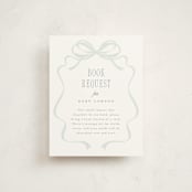 "Storybook Geese" - Baby Shower Insert Cards in Mint by Everett Paper Goods - Front