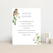 "Spring woodland" - Baby Shower Insert Cards in Elderflower by Sarah Knight - Front