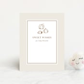 "autumn toile" - Baby Shower Insert Cards in Acorn by Rebecca Durflinger - Front