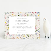 "belle" - Baby Shower Insert Cards in Meadow by Petra Kern - Front