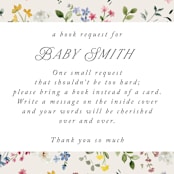 "belle" - Baby Shower Insert Cards in Meadow by Petra Kern - Close up