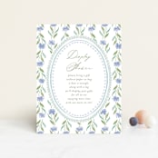 "Wildflower Ribbon" - Baby Shower Insert Cards in Cotswolds by Jackie Crawford - Front