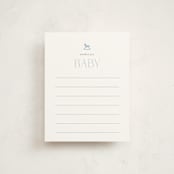 "Gingham Rockinghorse" - Baby Shower Insert Cards in Baby Blue by Olivia Raufman - Front