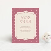 "Winnie" - Baby Shower Insert Cards in Rose by Robert and Stella - Front