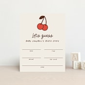 "Cherry on Top" - Baby Shower Insert Cards in Sundae by Megan Davis - Front