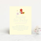 "Butterfly Florals" - Baby Shower Insert Cards in Daffodil by Baumbirdy - Front