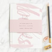"Whisper" - Baby Shower Insert Cards in Blush by Sara Hicks Malone - With Belly Band