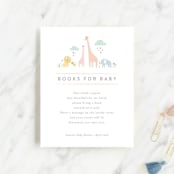 "Petite Jungle shower" - Baby Shower Insert Cards in Forest by Jennifer Wick - Front