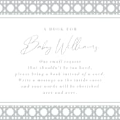 "Boho Frame" - Baby Shower Insert Cards in Dove by Tamara Hilje - Close up