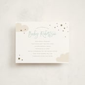 "baby balloon ride" - Baby Shower Insert Cards in Seafoam by peetie design - Front