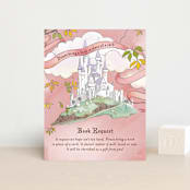 "Sleeping Beauty Storybook Forest" - Baby Shower Insert Cards in Mint by Becky Nimoy - Front