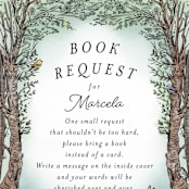 "Victorian Forest Scene" - Baby Shower Insert Cards in Mint by Becky Nimoy - Close-Up