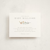 "Gentle Wildflower" - Baby Shower Insert Cards in Meadow by Petra Kern - Front