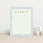 "Daisies" - Baby Shower Insert Cards in Baby Blue by Ani Somi - Front