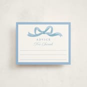 "Painted Bow" - Baby Shower Insert Cards in Sky by Teju Reval - Front