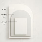 "Painted Bow" - Baby Shower Insert Cards in Sky by Teju Reval - Card Sizes