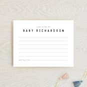 "Modern Wishes for Baby" - Baby Shower Insert Cards in Baby Powder by Minted - Front
