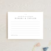 "Classic Advice for Parents" - Baby Shower Insert Cards in Baby Powder by Minted - Front