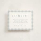 "Charming" - Baby Shower Insert Cards in Sky by Lea Delaveris - Front