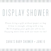 "Charming" - Baby Shower Insert Cards in Sky by Lea Delaveris - Close up