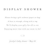 "Classic Display Shower" - Baby Shower Insert Cards in Baby Powder by Minted - Close up