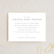 "Virtual Baby Shower" - Baby Shower Insert Cards in Baby Powder by Minted - Front