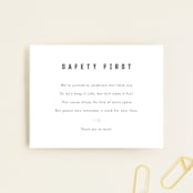 "Mask Note" - Baby Shower Insert Cards in Baby Powder by Minted - Front