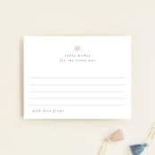"Sea" - Baby Shower Insert Cards in Blush by Lori Wemple - Front