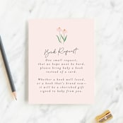 "She's a Wildflower" - Baby Shower Insert Cards in Pastel by Itsy Belle Studio - Front