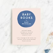"Bold Blossom" - Baby Shower Insert Cards in Bluebell by Lehan Veenker - Front