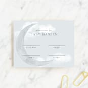 "Moondust" - Baby Shower Insert Cards in Cloud by Everett Paper Goods - Front