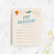 "Adventure Begins" - Baby Shower Insert Cards in Blue Jay by Creo Study - Front