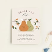 "Sweet Pair" - Baby Shower Insert Cards in Clay by Erica Krystek - Front