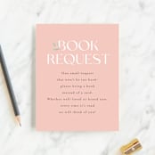 "Tweet Tweet" - Baby Shower Insert Cards in Blush by Itsy Belle Studio - Front